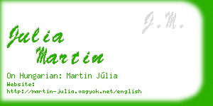 julia martin business card